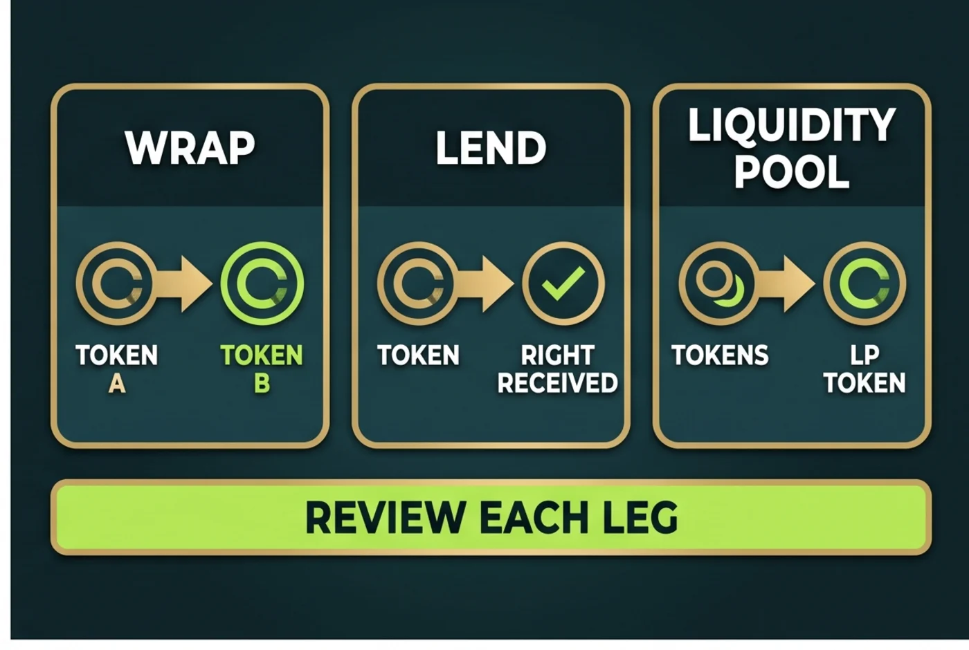 Australian DeFi wrapping lending and liquidity pool token legs