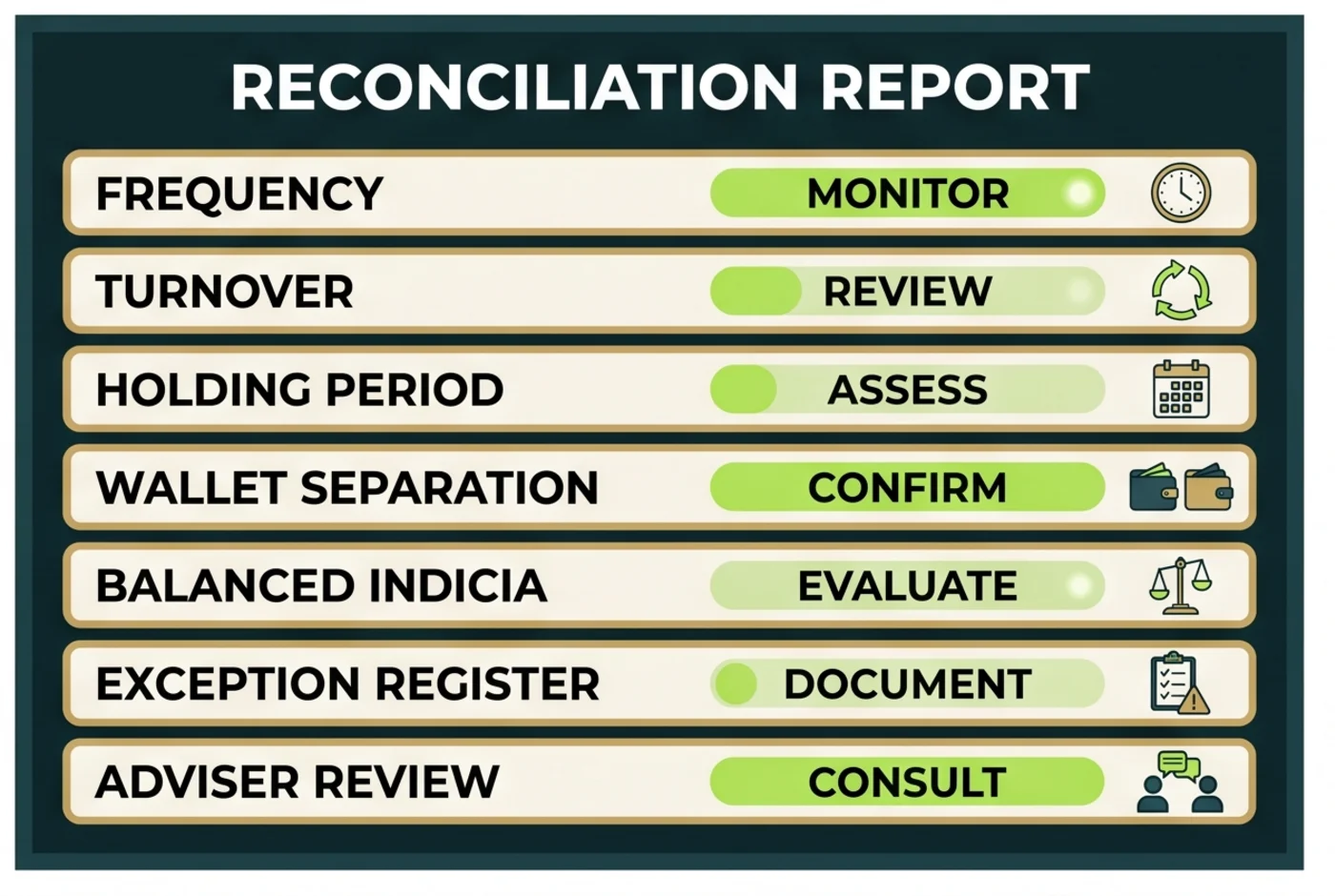 Australian crypto classification reconciliation report
