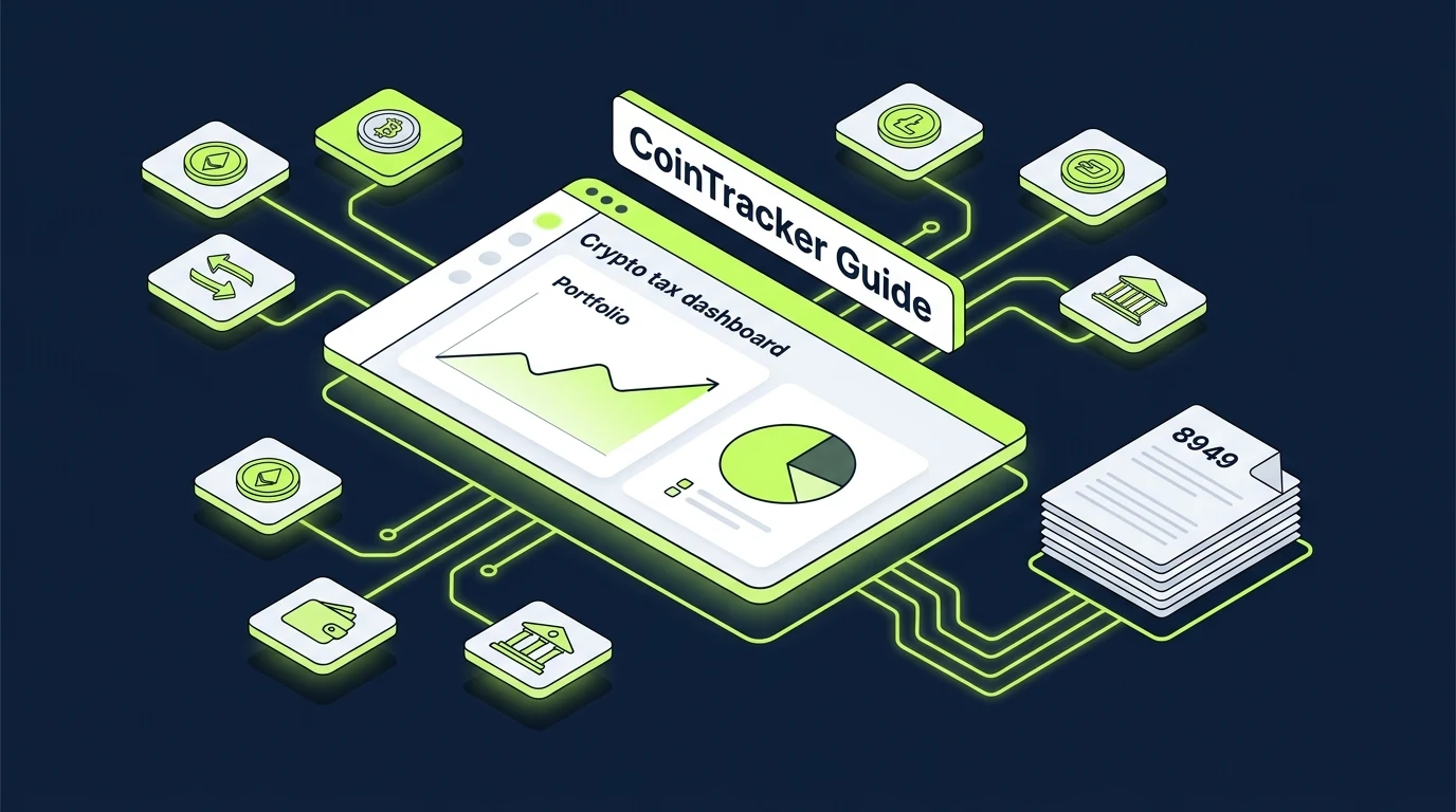 Count On Sheep | Ultimate CoinTracker guide showing exchanges and wallets flowing into a crypto tax dashboard and Form 8949