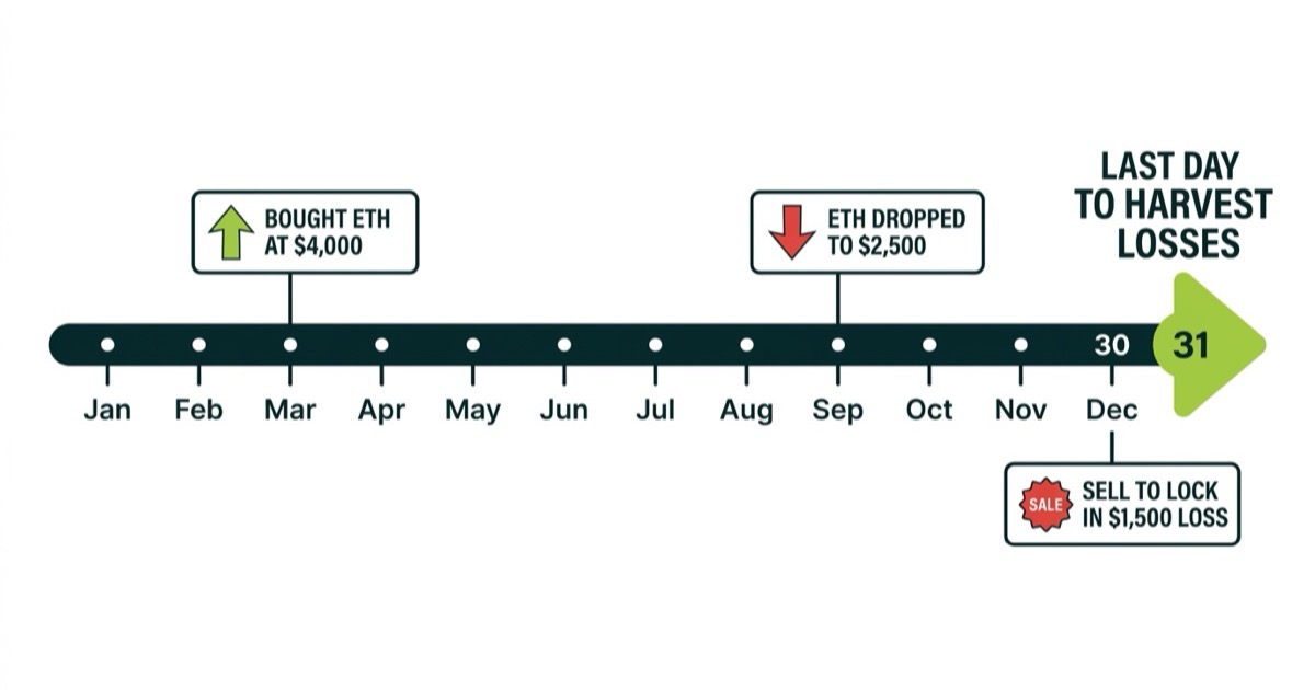 Timeline for harvesting crypto tax losses before year-end