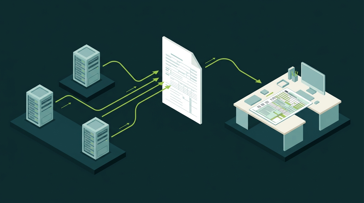 Isometric scene of three exchange platforms sending data to the IRS to a personal taxpayer