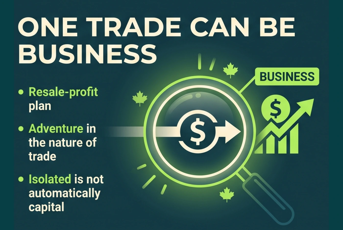 Evidence path for an isolated crypto trade in Canada