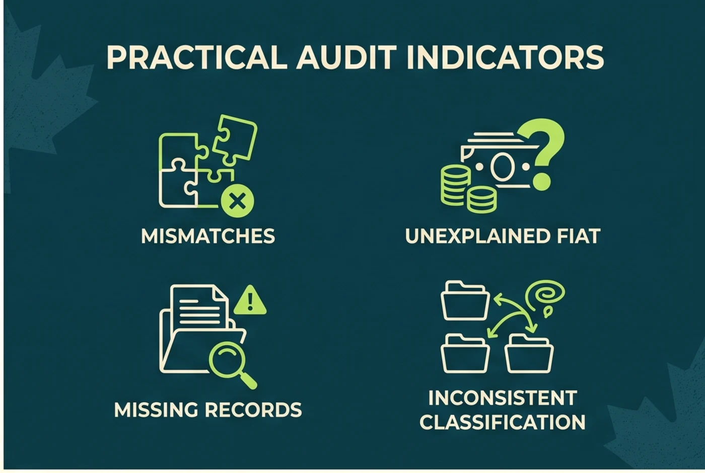 Practical Canadian crypto audit risk indicators
