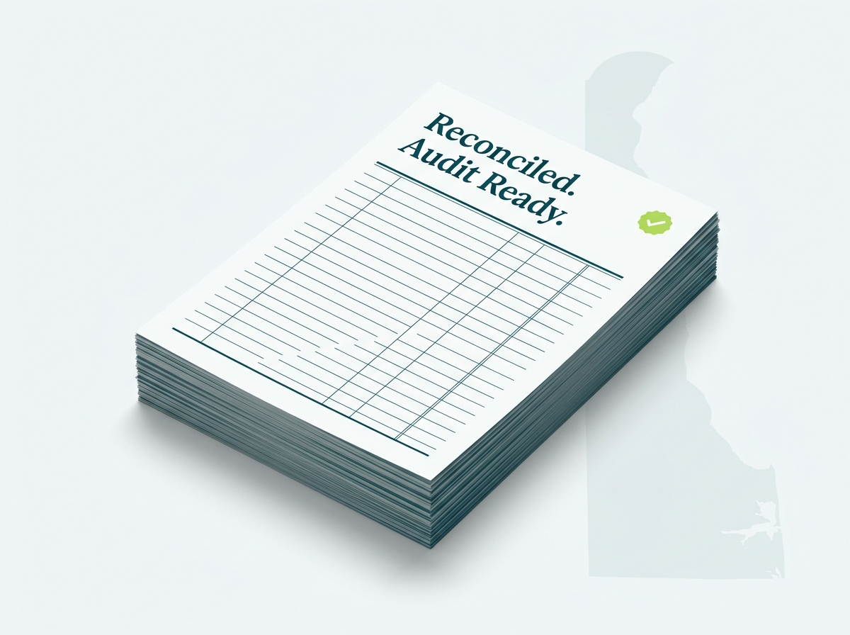 Delaware crypto tax professional audit-ready report illustration