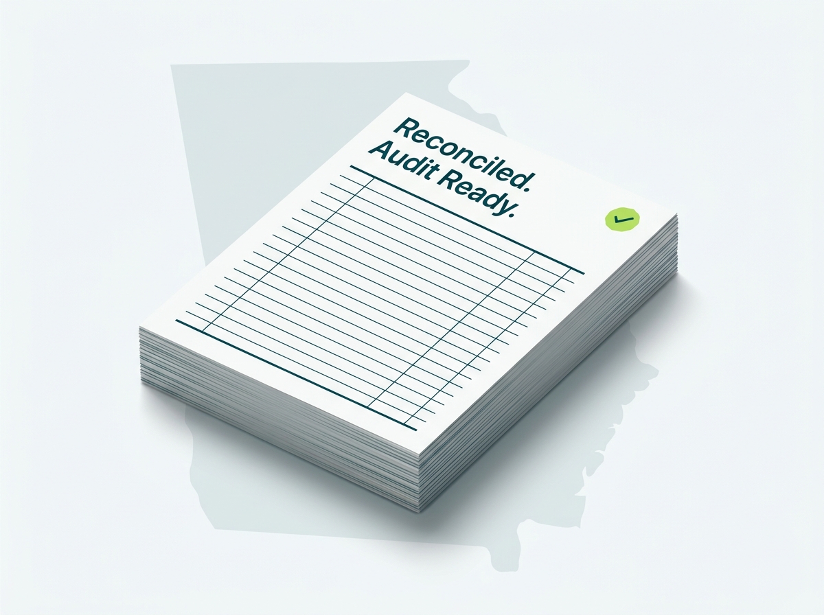Georgia crypto tax professional audit-ready report illustration