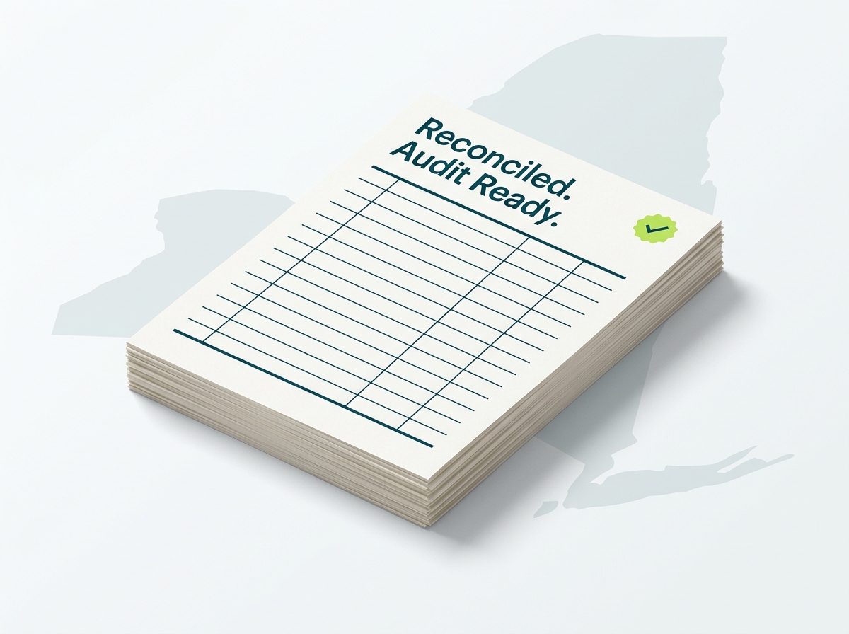 New York crypto tax professional audit-ready report illustration