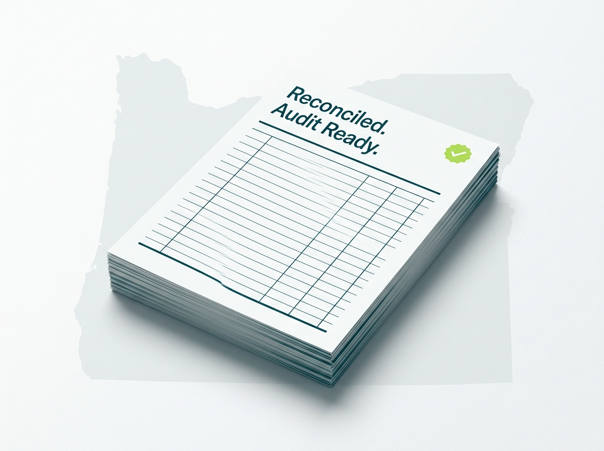 Oregon crypto tax professional audit-ready report illustration