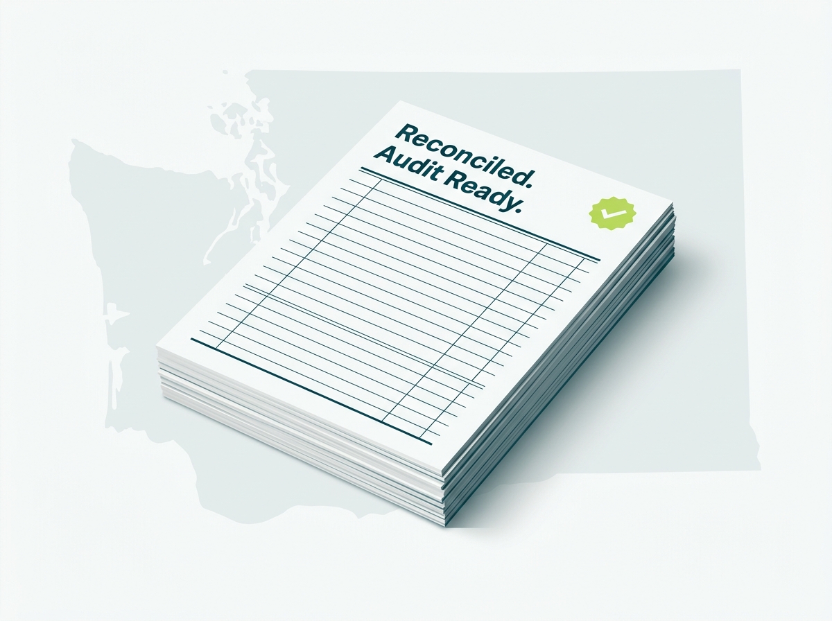 Washington crypto tax professional audit-ready report illustration