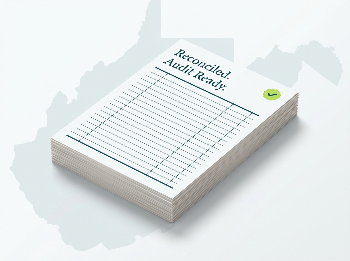 West Virginia crypto tax professional audit-ready report illustration